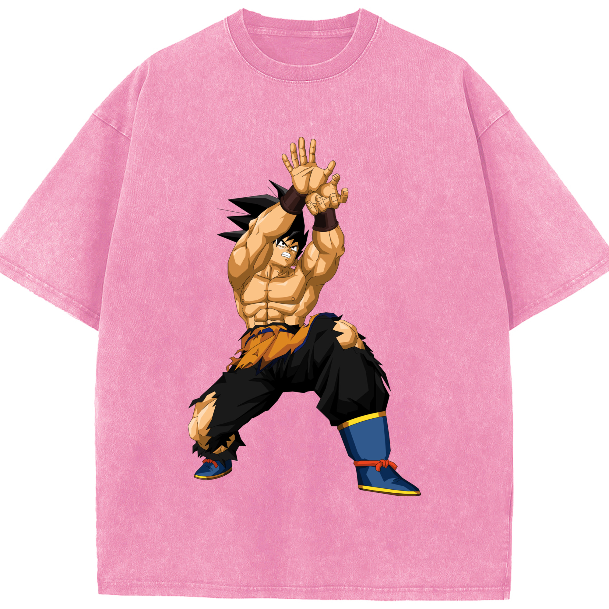 ドラゴンボール 孫悟空（そん ごくう）Son Goku カカロット DRAGON BALL Kakarotto 綿100% ヴィンテージ風 半袖Tシャツ（フロントプリント）